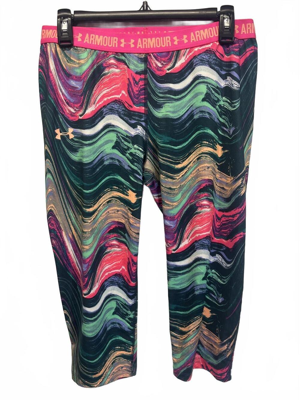 Under Armour Colorful Capri Leggings with Bright Swirl Pattern Women's Medium